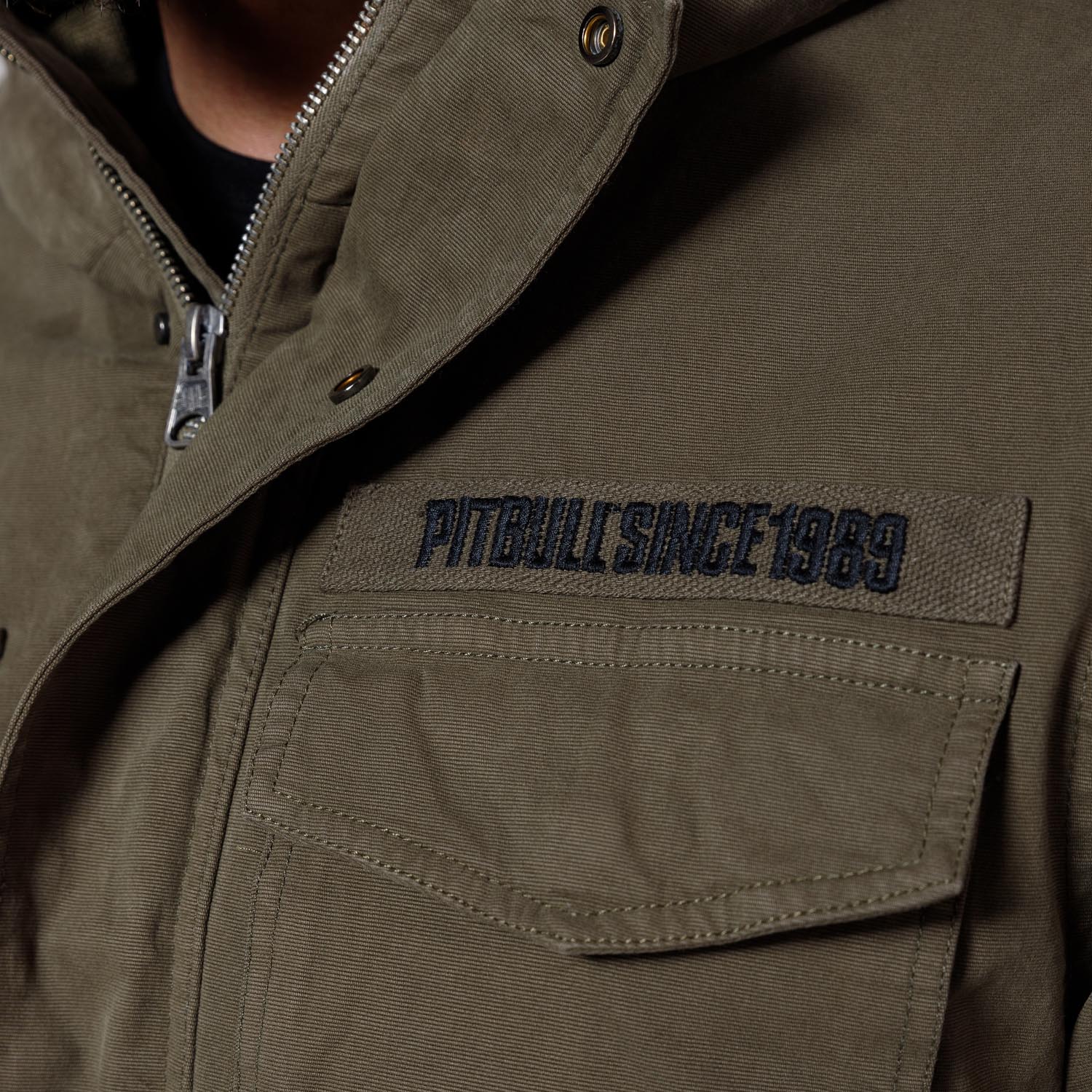 Pit Bull West Coast Jacket, Fallon, Washed Cotton Cargo, olive, XL