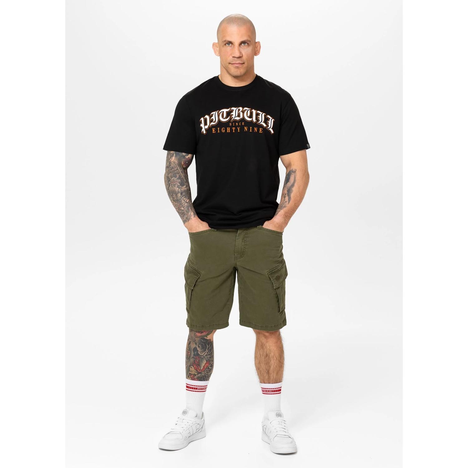 Pit Bull West Coast T-Shirt, Tattoo, black-orange, XXXL