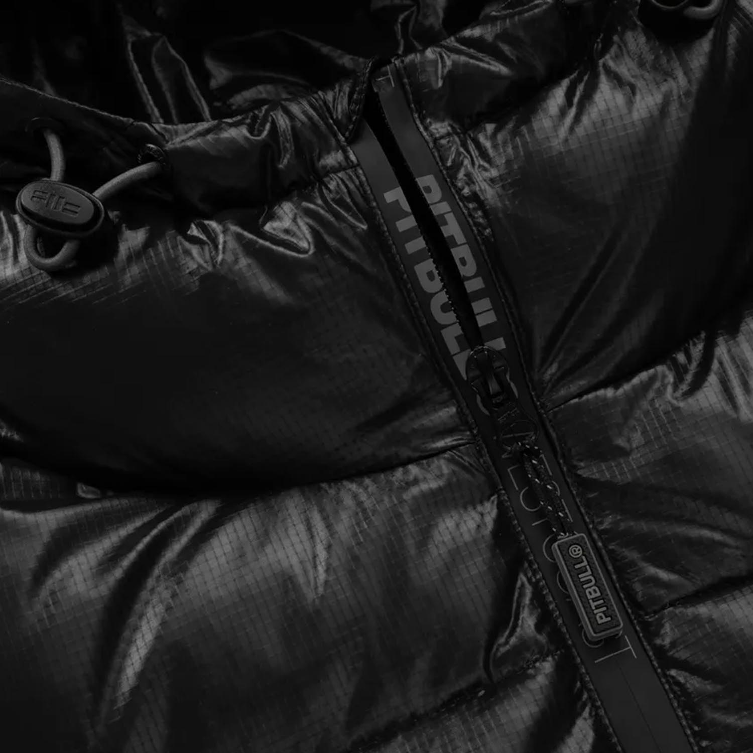 Pit Bull West Coast Jacke, Padded Hooded Pepperwood, schwarz, XXL