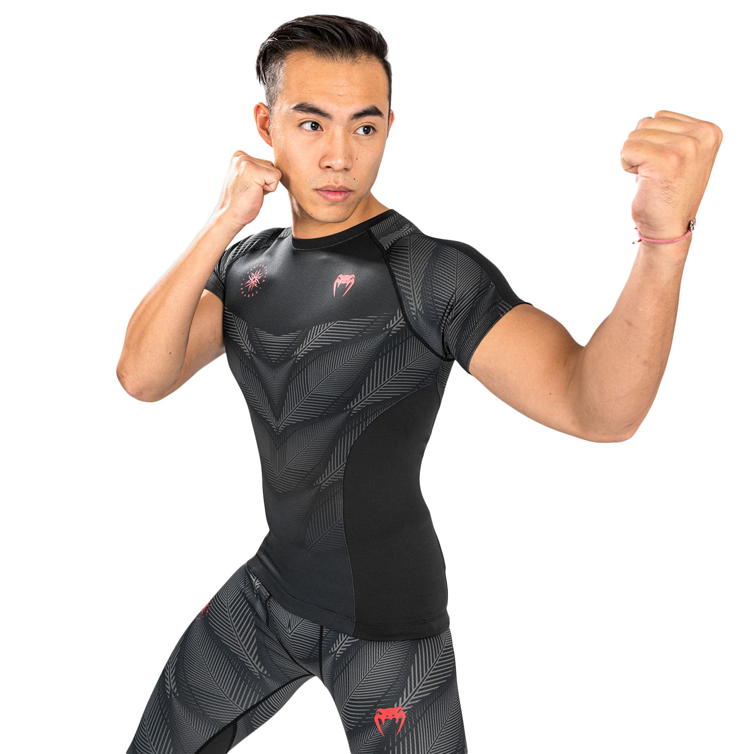 VENUM Rashguard, S/S, Phantom, black-red, XXL