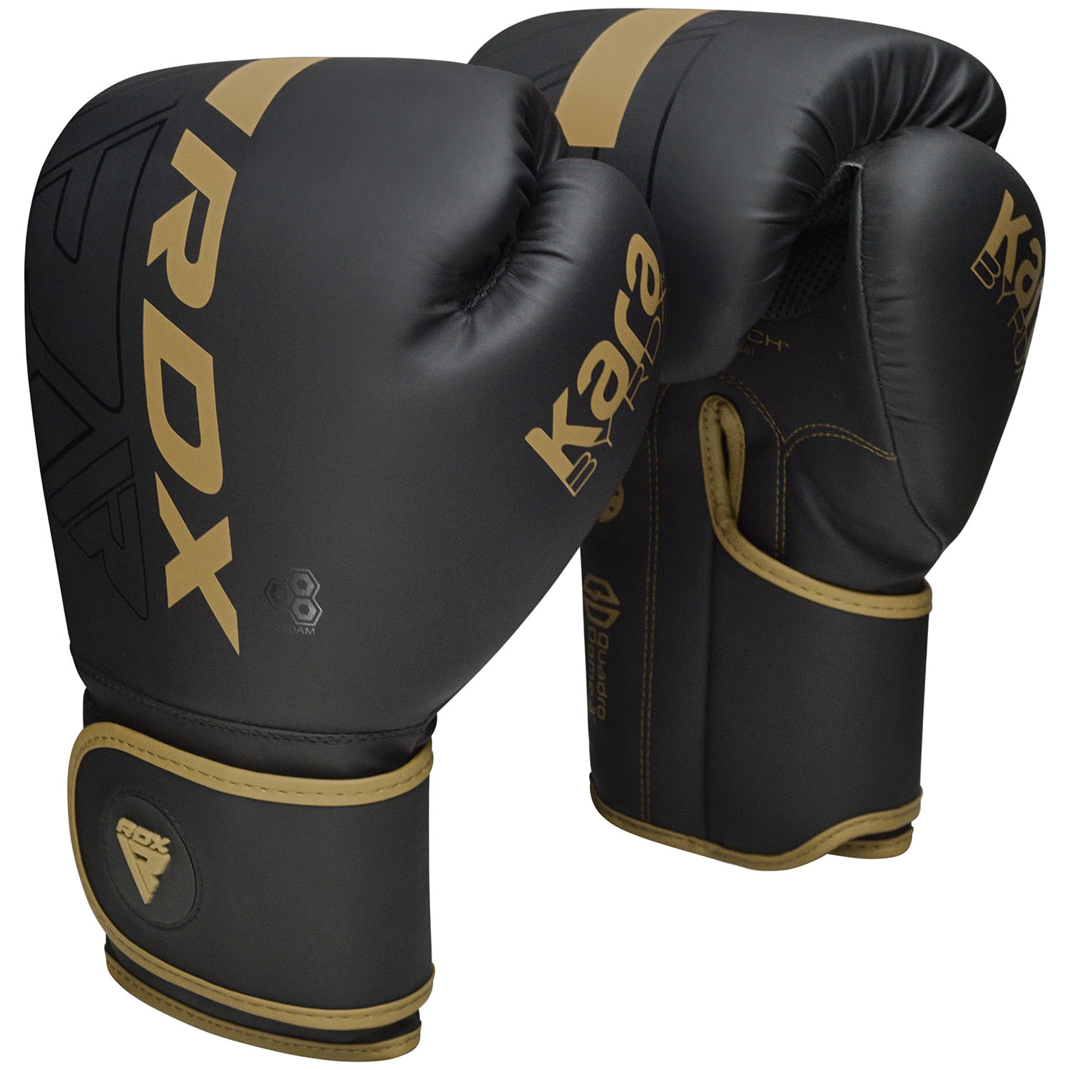 RDX Boxhandschuhe, Kara Series F6, schwarz-gold, 14 Oz