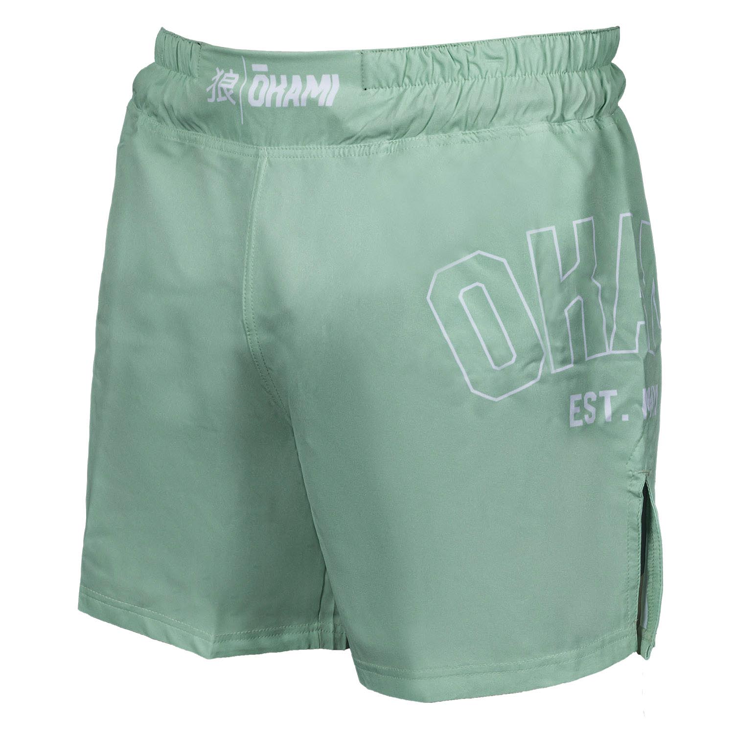 OKAMI MMA Fight Shorts, Logo, mint, XXL