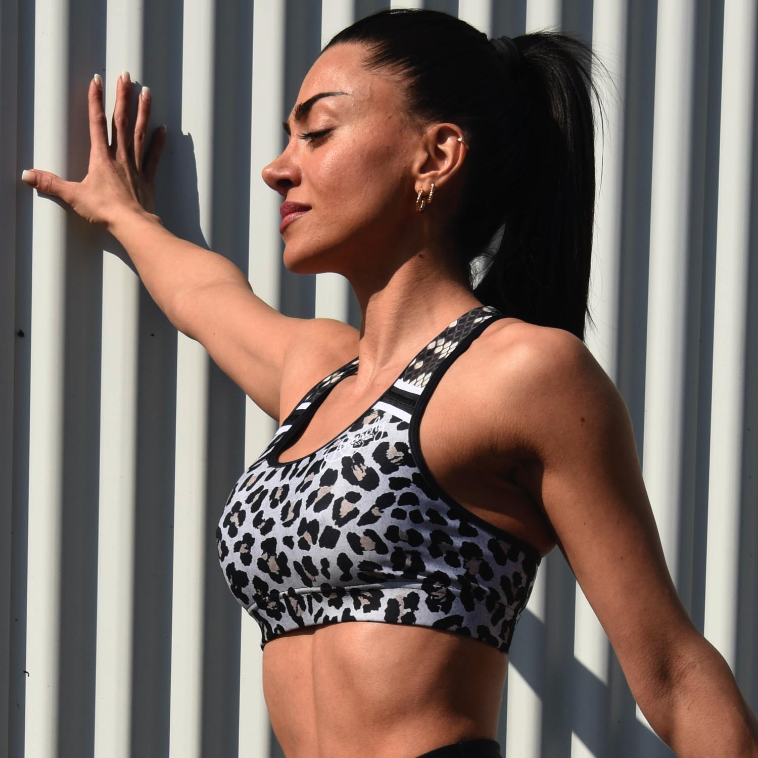Anarchy Apparel Sports Bra, Stratum, schwarz-beige, XS