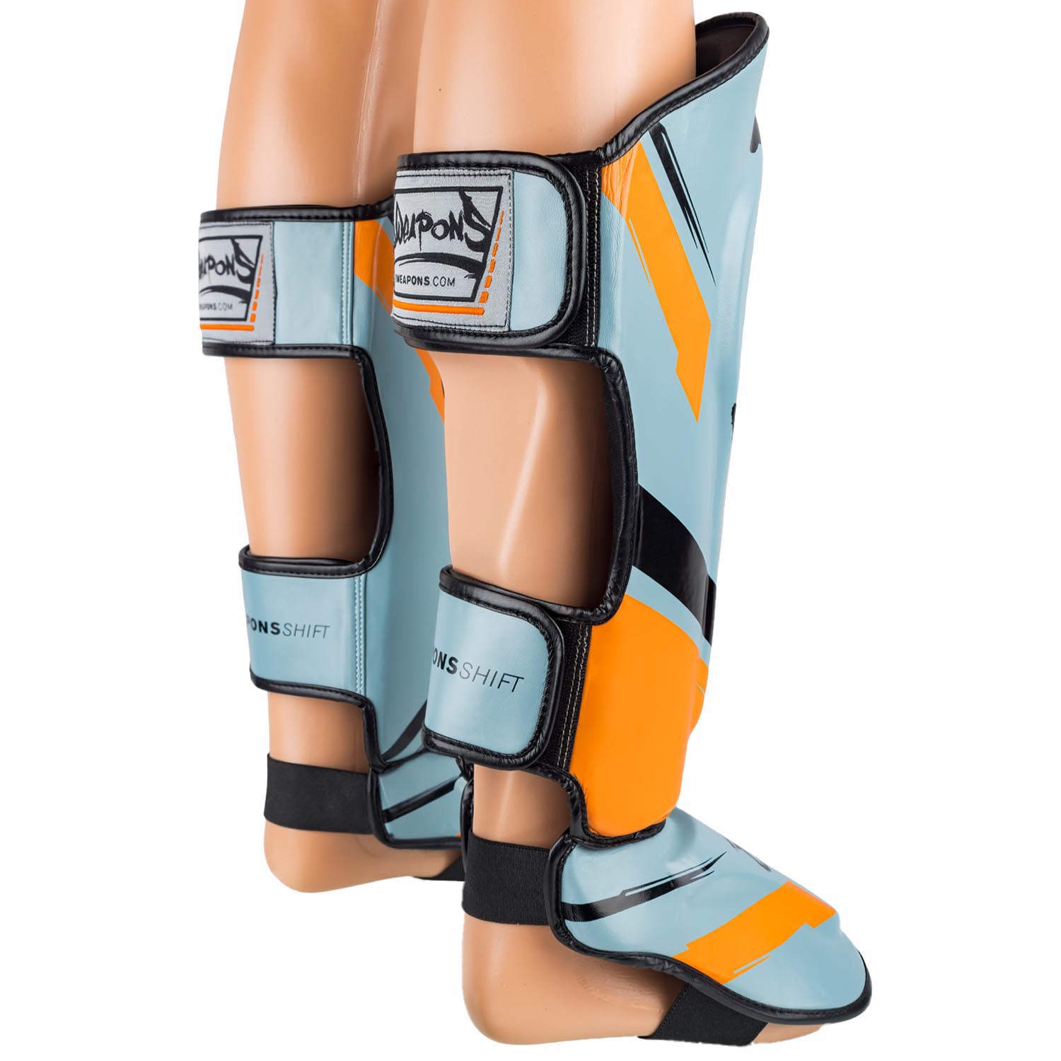 8 WEAPONS Shin Guards, Shift, ice-grey-orange, XL