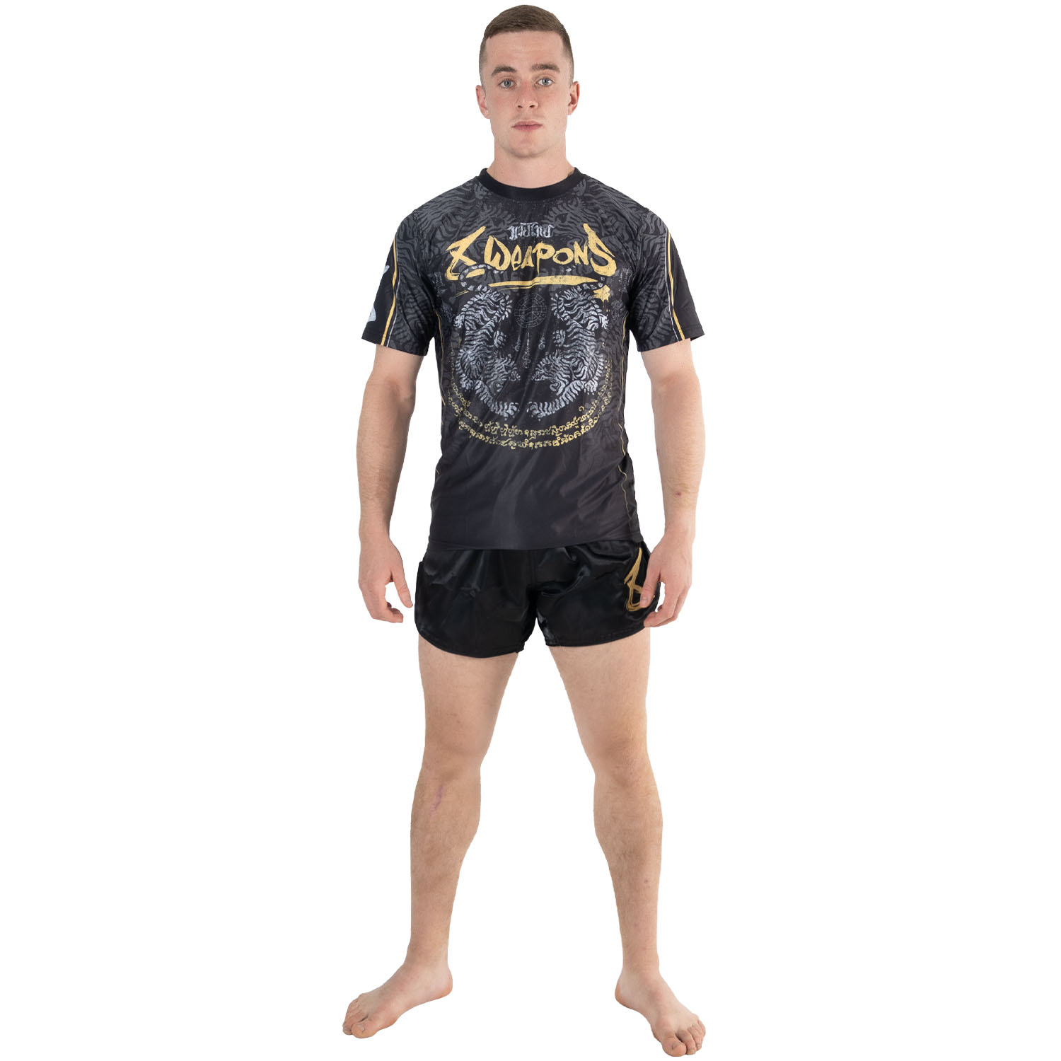 8 WEAPONS Functional T-Shirt, Tiger Yant, black-yellow, M