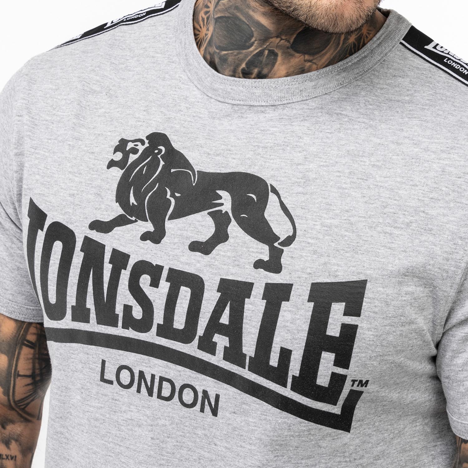 Lonsdale T-Shirt, Stour, grey, XL