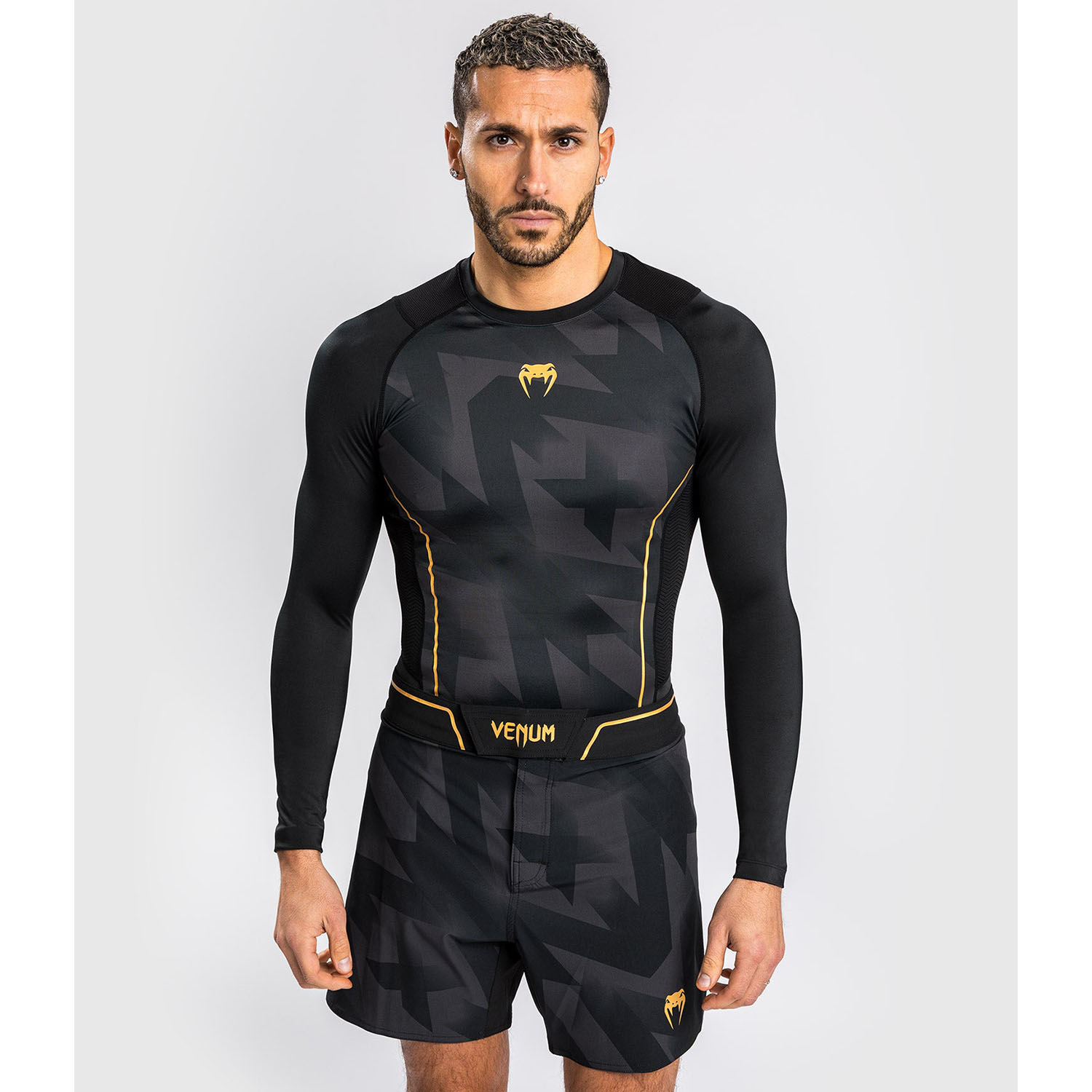 VENUM Rashguard, L/S, Razor, schwarz-gold, XL