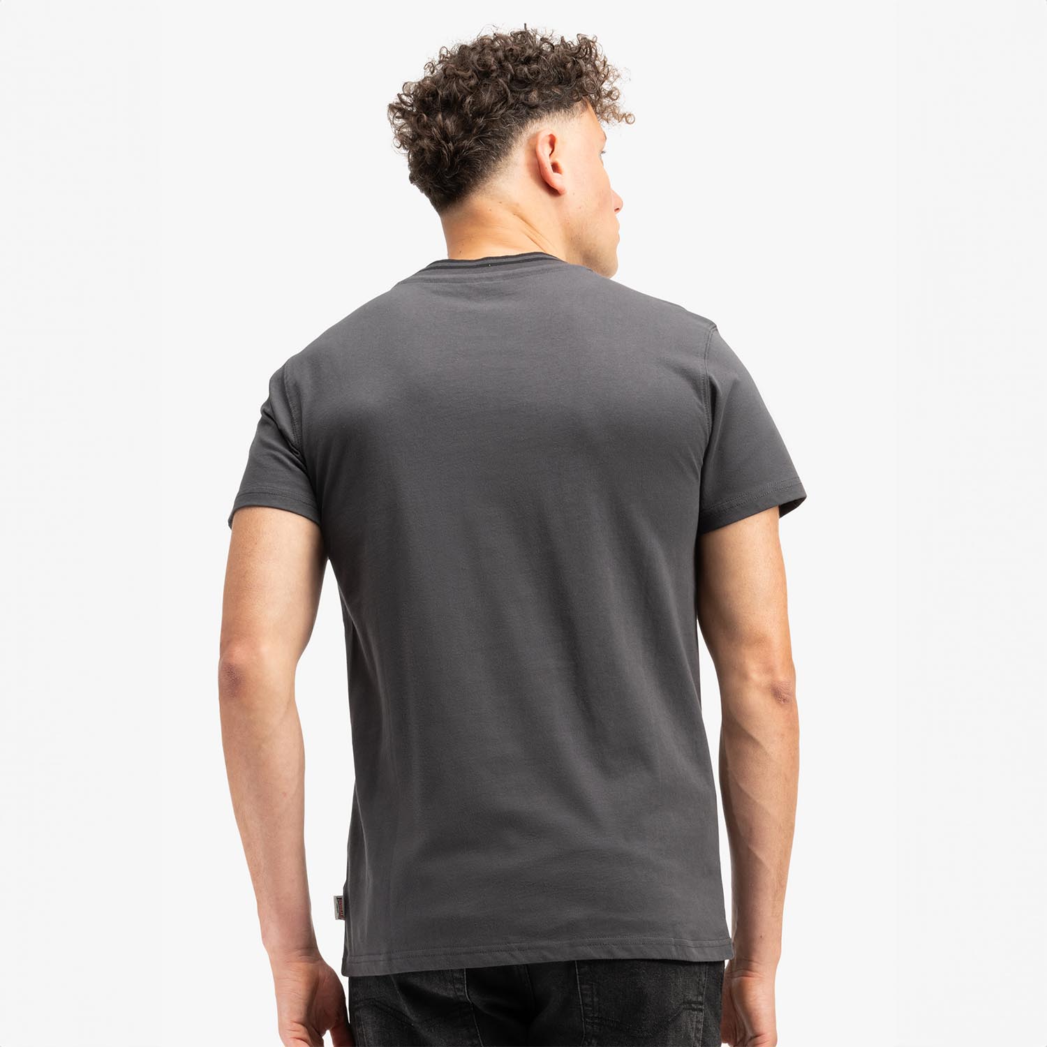 Lonsdale T-Shirt, Potternweton, grey-black, L