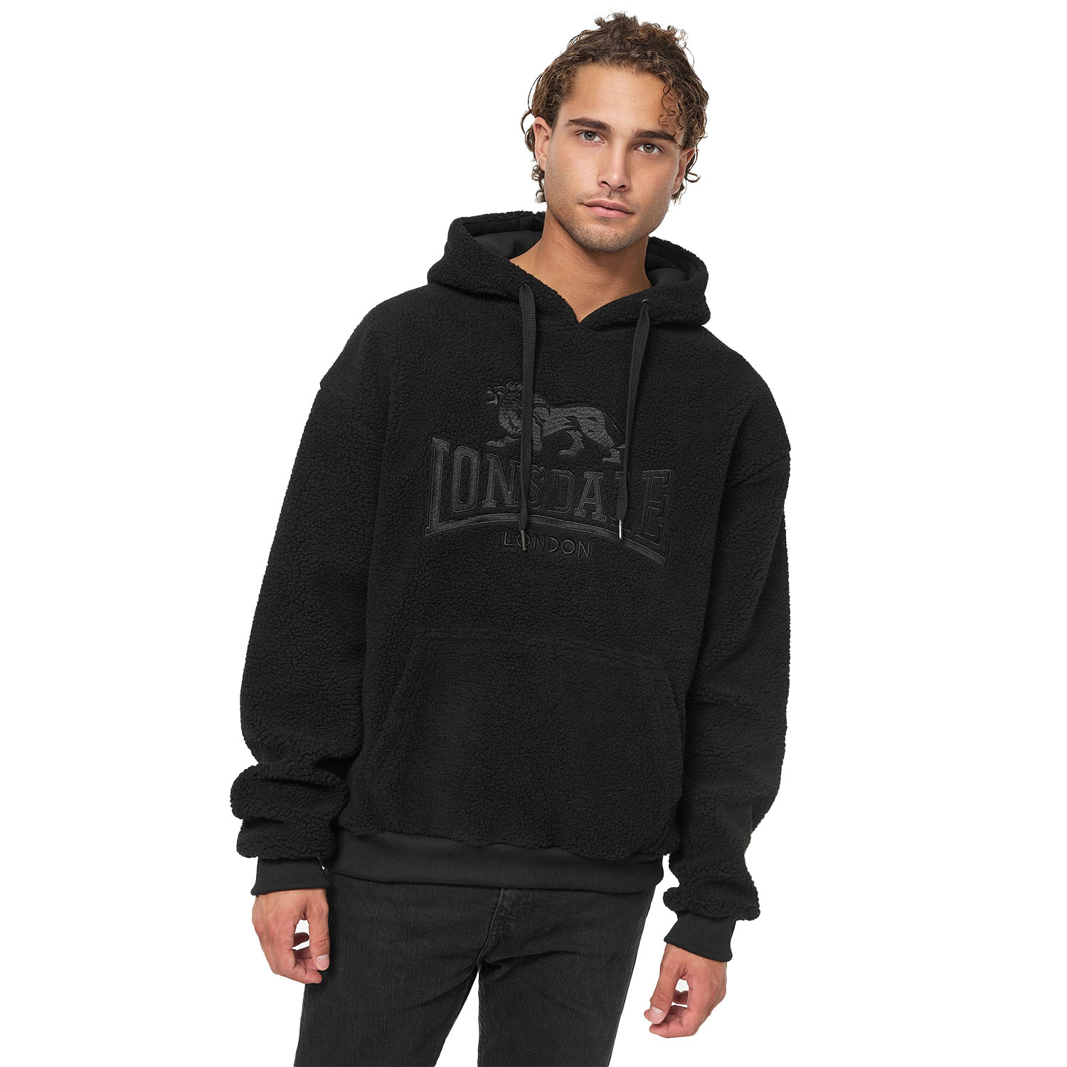 Lonsdale Hoody, Newchapel, black, L