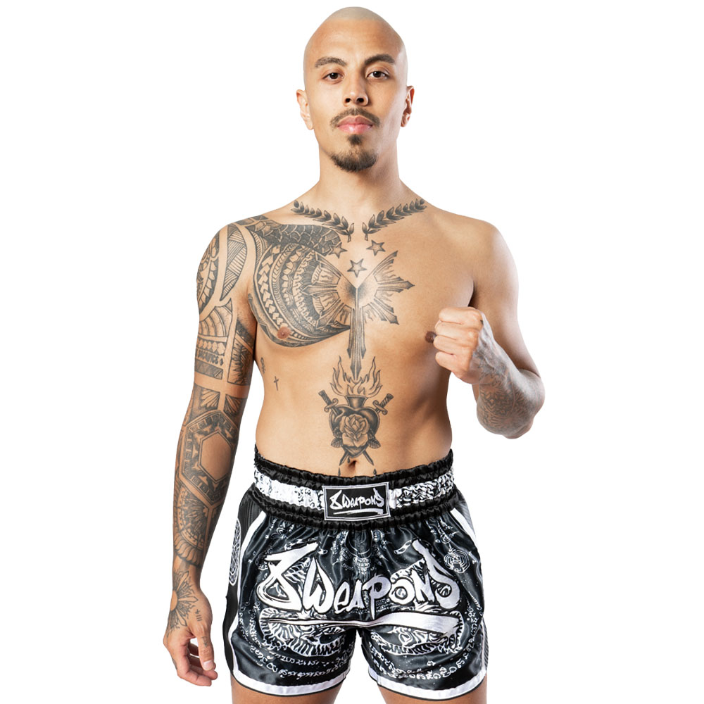 8 WEAPONS Shorts, Carbon, Sak Yant Tigers, black, L