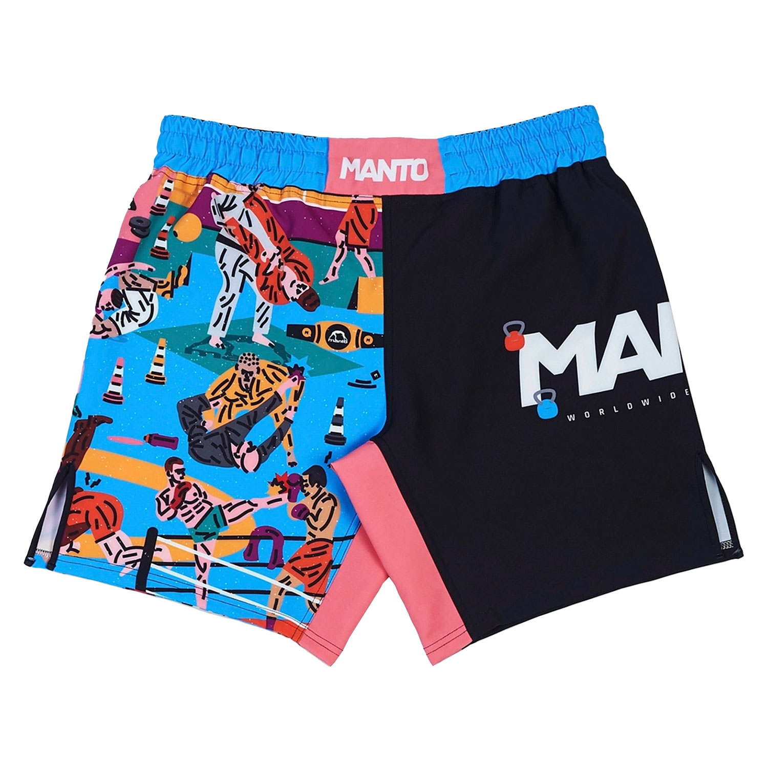 MANTO MMA Fight Shorts, Kinder, Gym 2.0, schwarz, 134