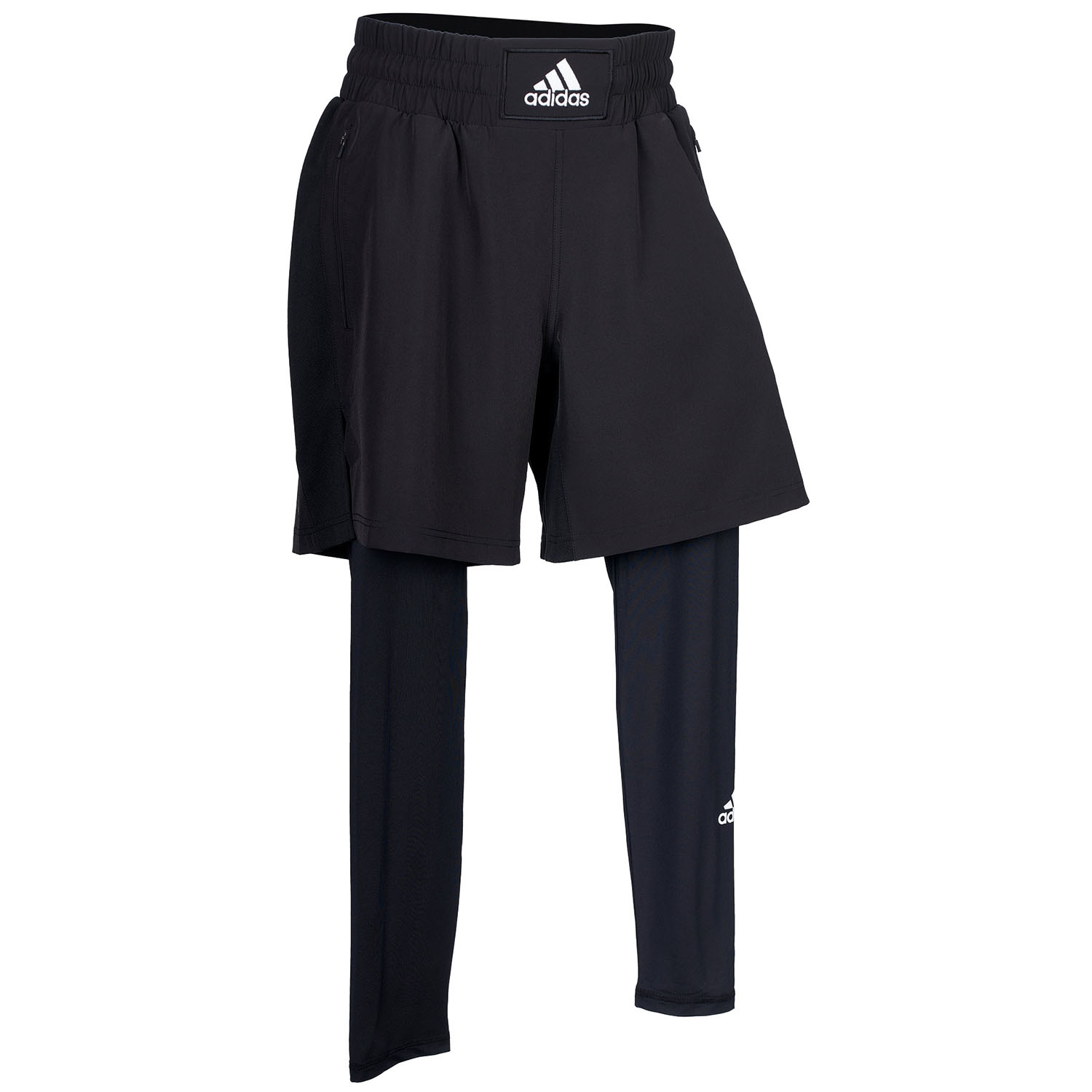 adidas Fitness Shorts, Spats Boxwear Tech, black-white, XL