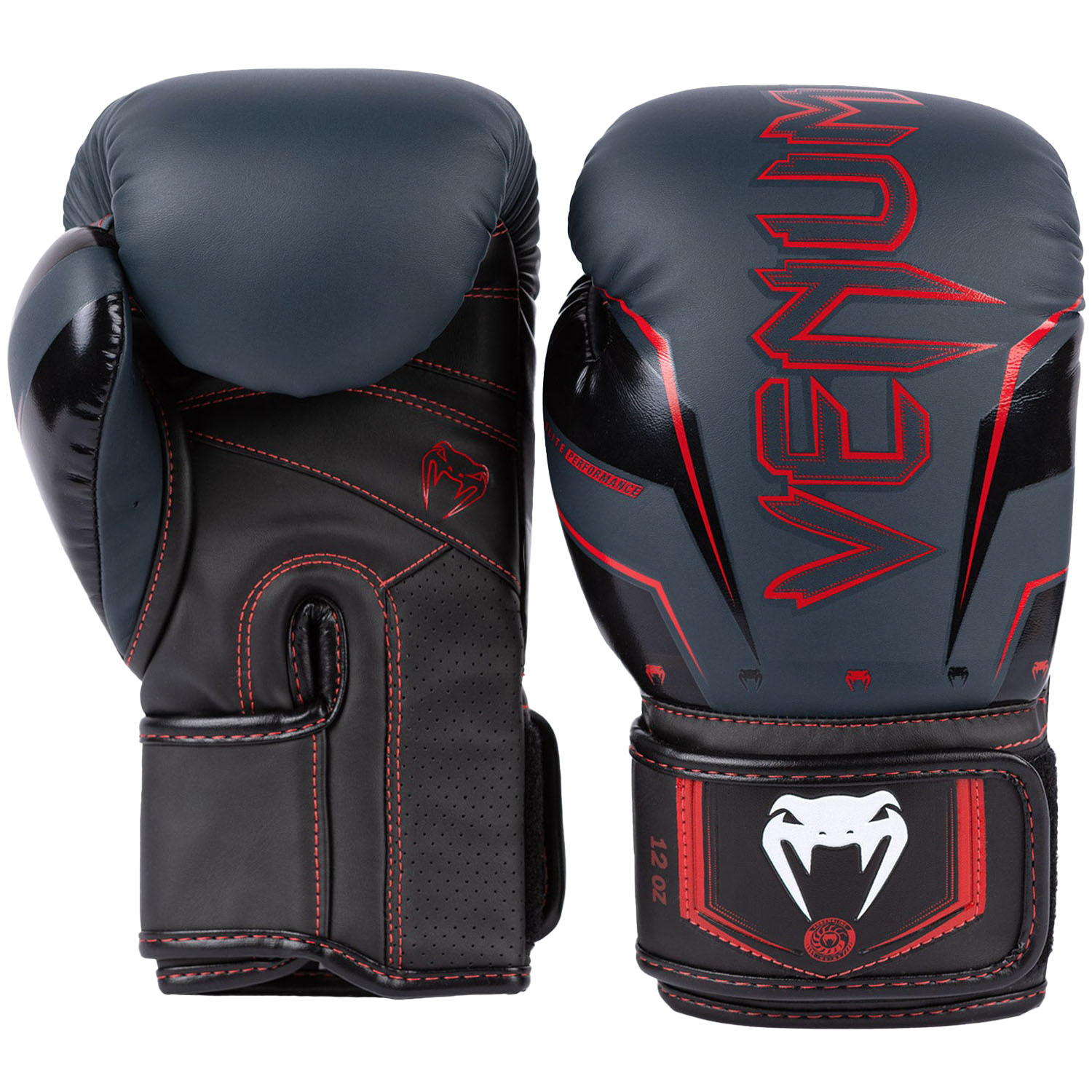 VENUM Boxing Gloves, Elite Evo, navy-black-red, 10 Oz
