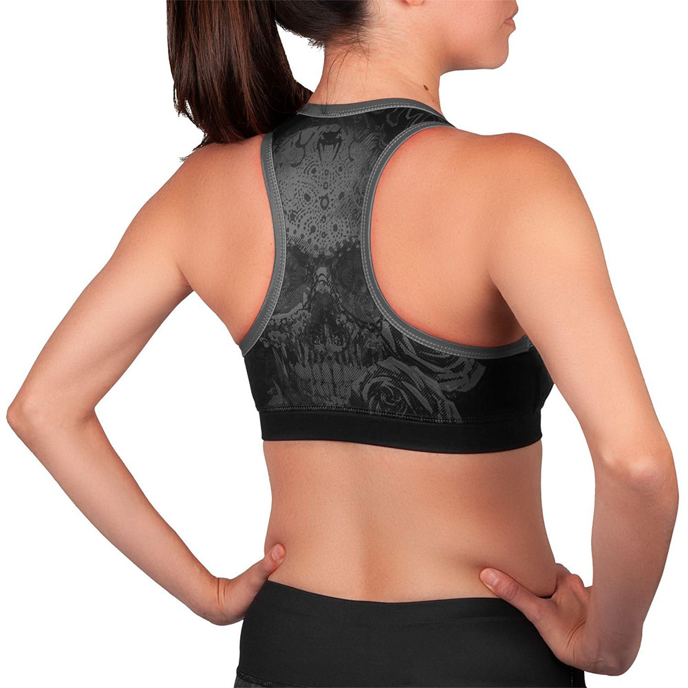 VENUM Sports Bra, Santa Muerte, schwarz-grau, XS