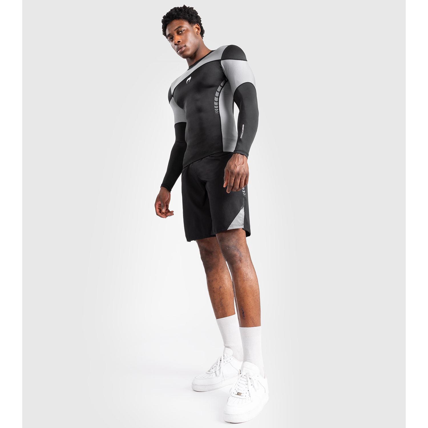 VENUM Rashguard, L/S, Tempest, schwarz-grau, XL