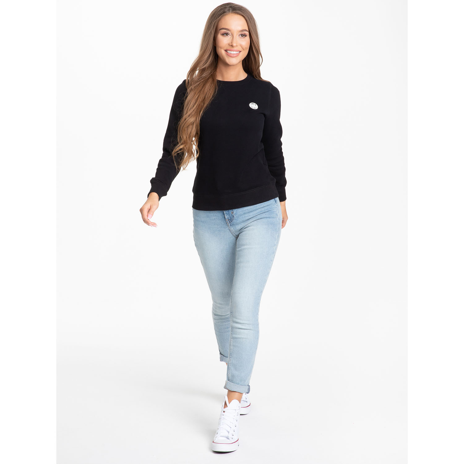 Pit Bull West Coast Pullover, Women, Small Logo, black, XS