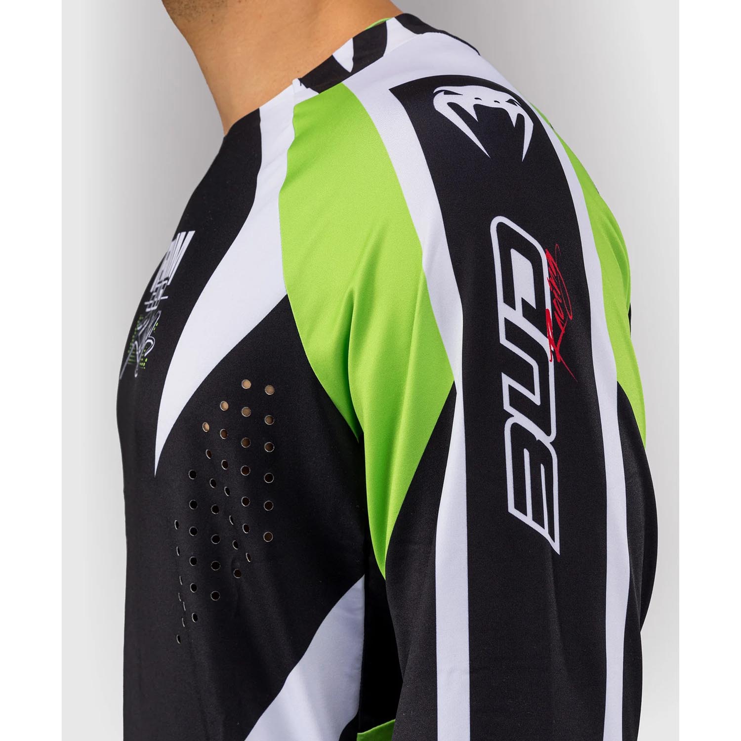VENUM Dry Tech Shirt, L/S, Bud Racing, black-white-green, XXL