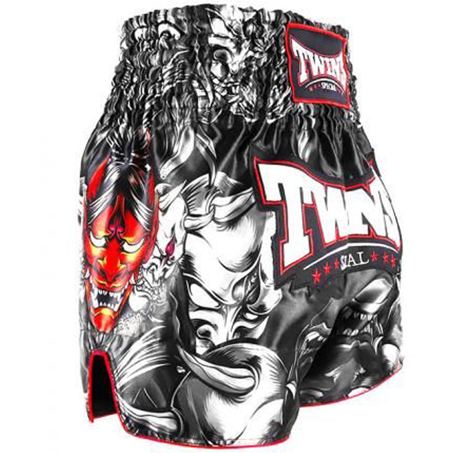 TWINS Special Muay Thai Shorts, Kabuki, black-white, XL