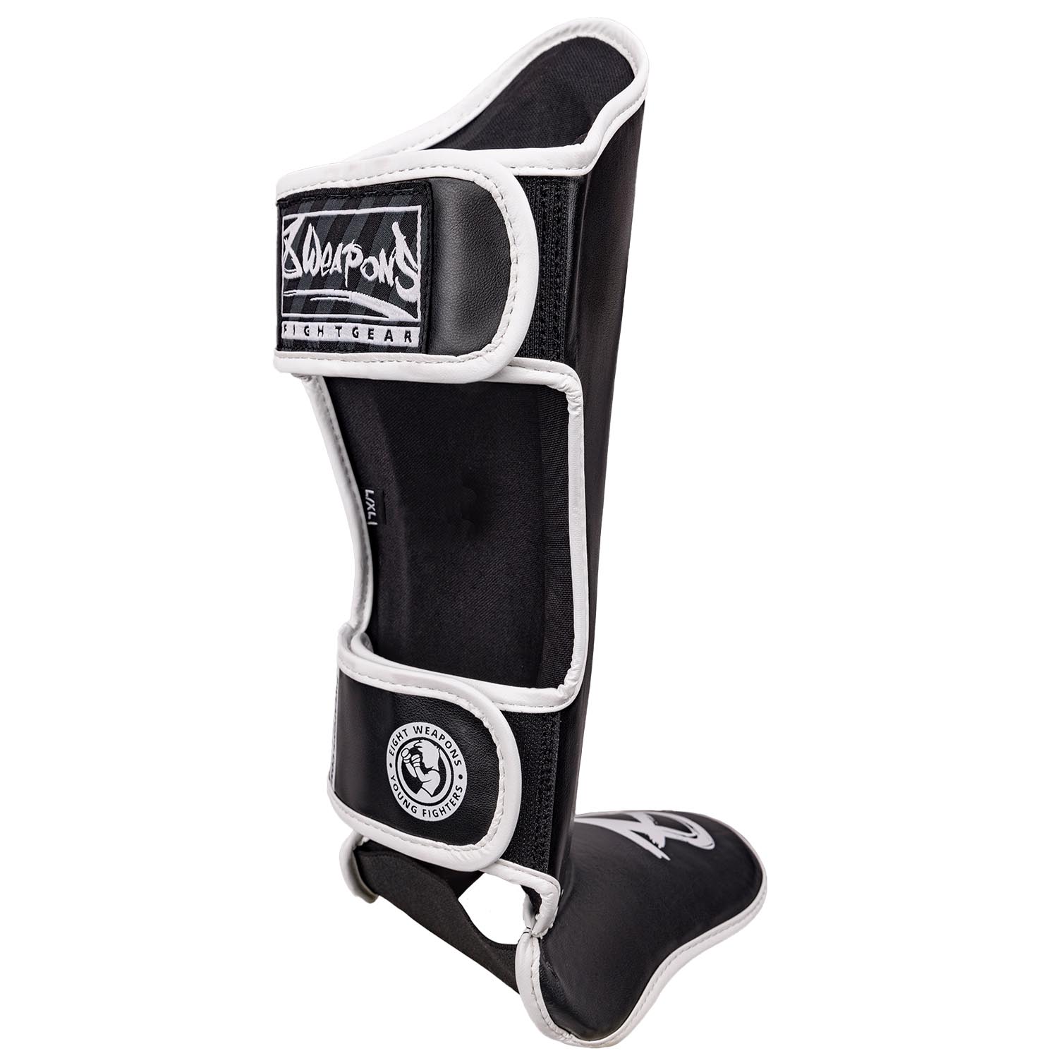 8 WEAPONS Shin Guards, Kids, Unlimited 2.0, black-white, L/XL