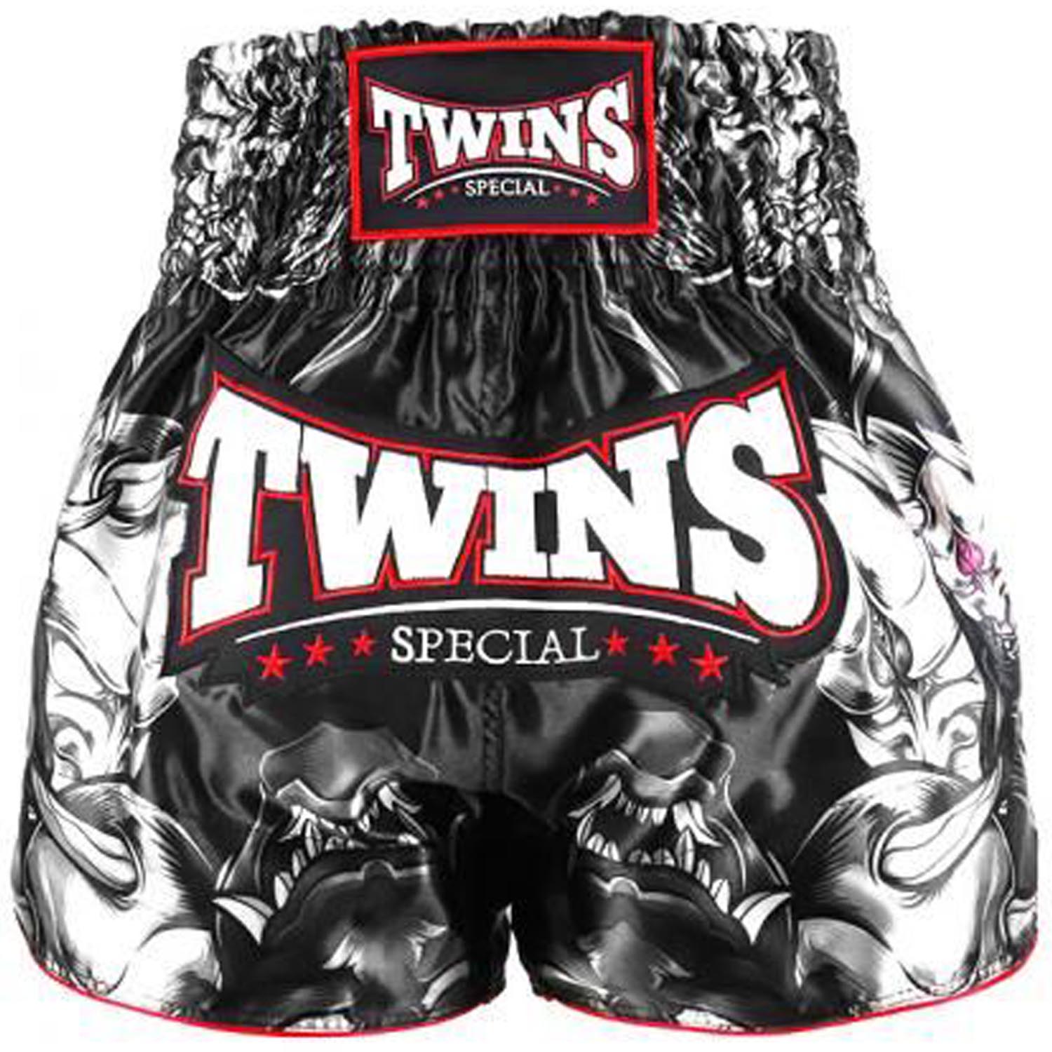 TWINS Special Muay Thai Shorts, Kabuki, black-white, M