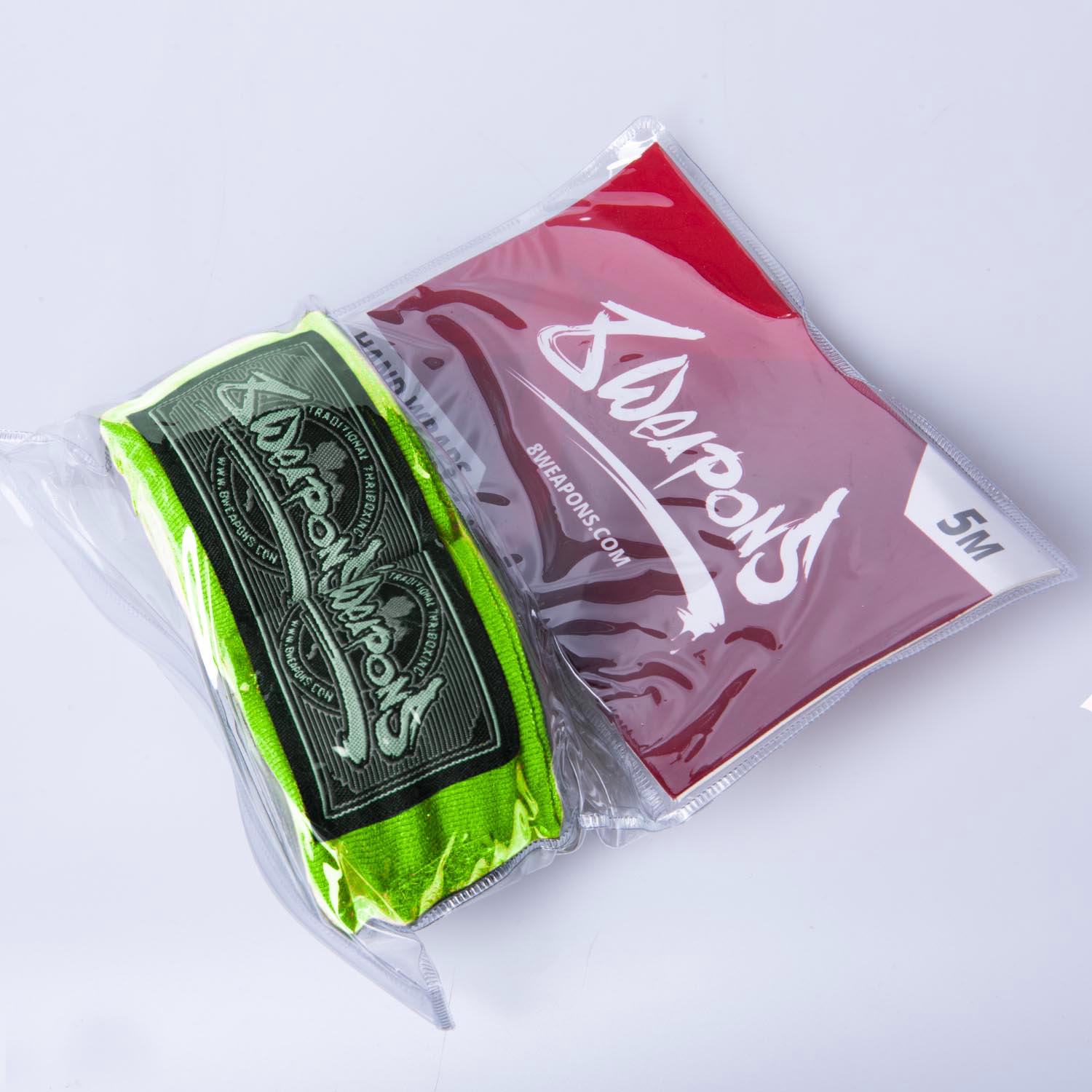 8 WEAPONS Hand Wraps, semi-elastic, 5 m, green
