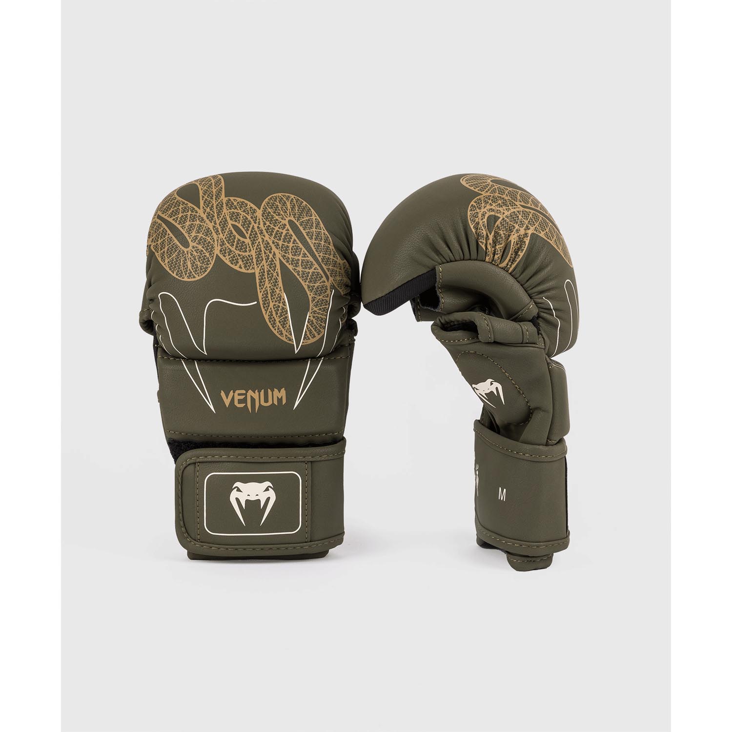 VENUM MMA Sparring Gloves, Serpenti, khaki-bronze-ivory, L/XL