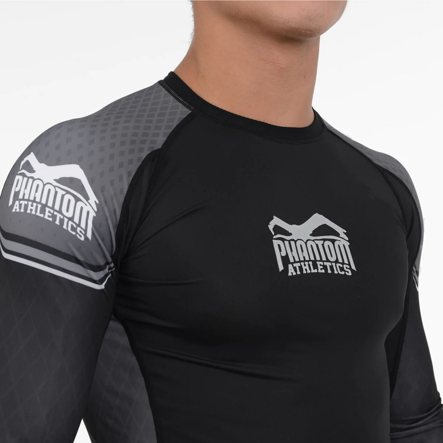 Phantom Athletics Rashguard, L/S, Storm Nitro, schwarz-grau, XXL