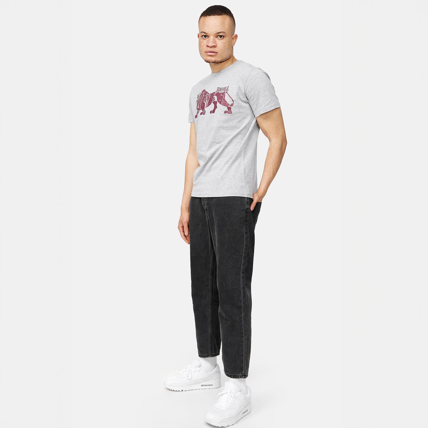 Lonsdale T-Shirt, Endmoor, grey, M
