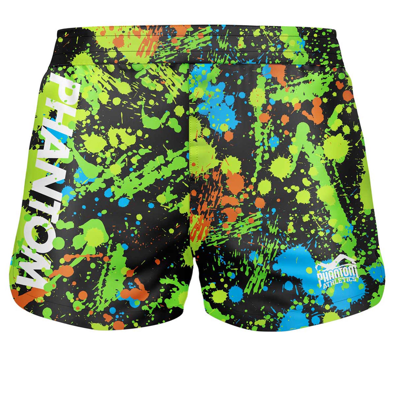 Phantom Athletics MMA Fight Shorts, Fusion Splatter, black-neon, L