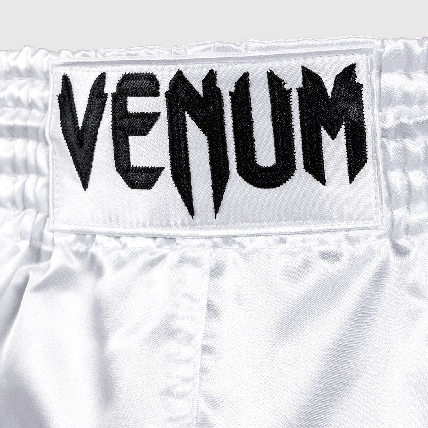 VENUM Muay Thai Shorts, Classic, white-black, S