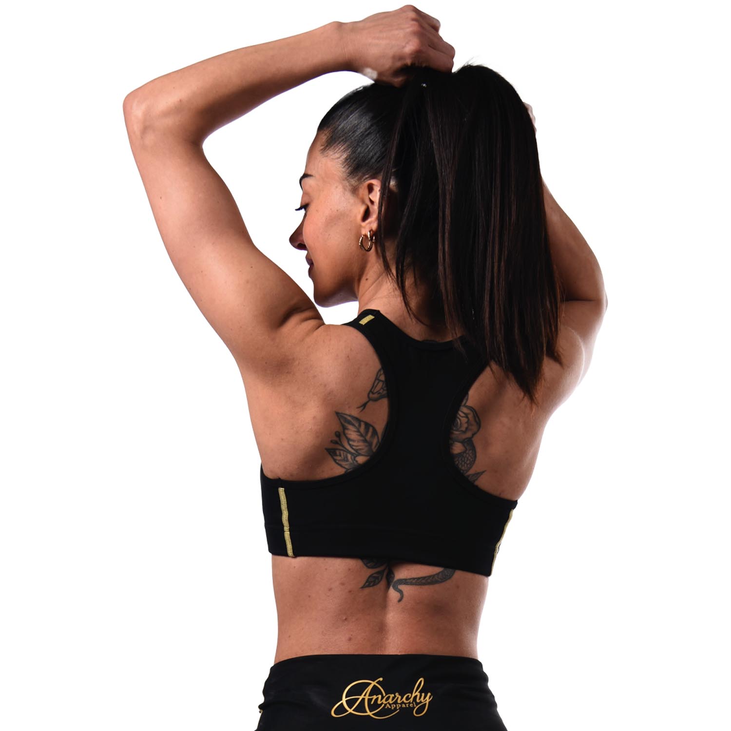 Anarchy Apparel Sports Bra, Kevlar, schwarz, XS