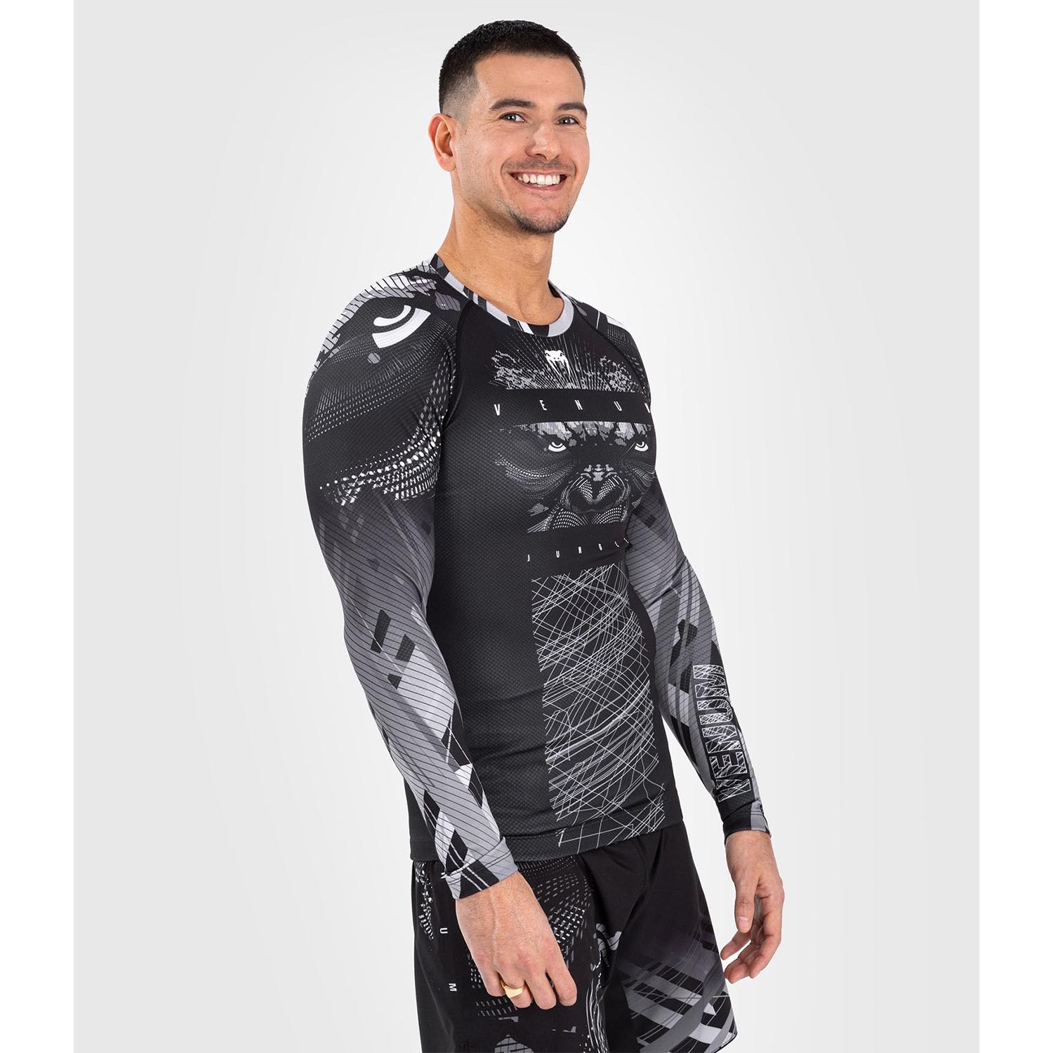 VENUM Rashguard, L/S, Gorilla Jungle, schwarz-weiß, L