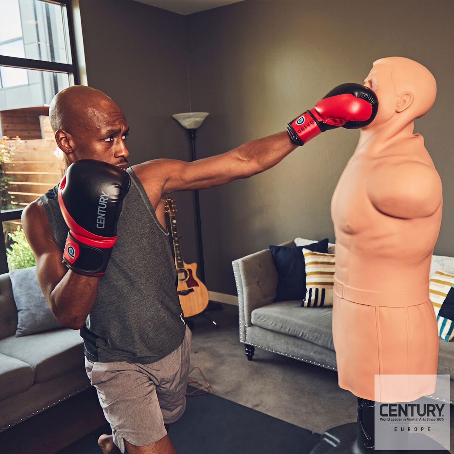 Century Boxing Gloves, Drive, black-red, 16 Oz