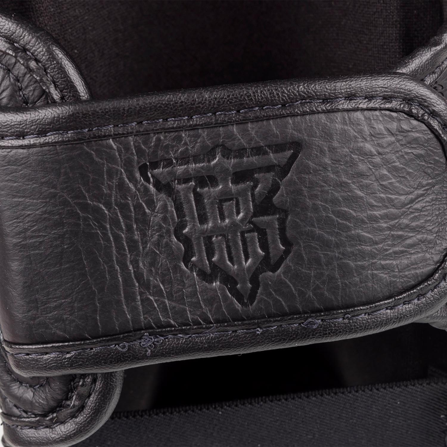 TOP KING BOXING Shin Guards, Pro Genuine Leather, black, XL