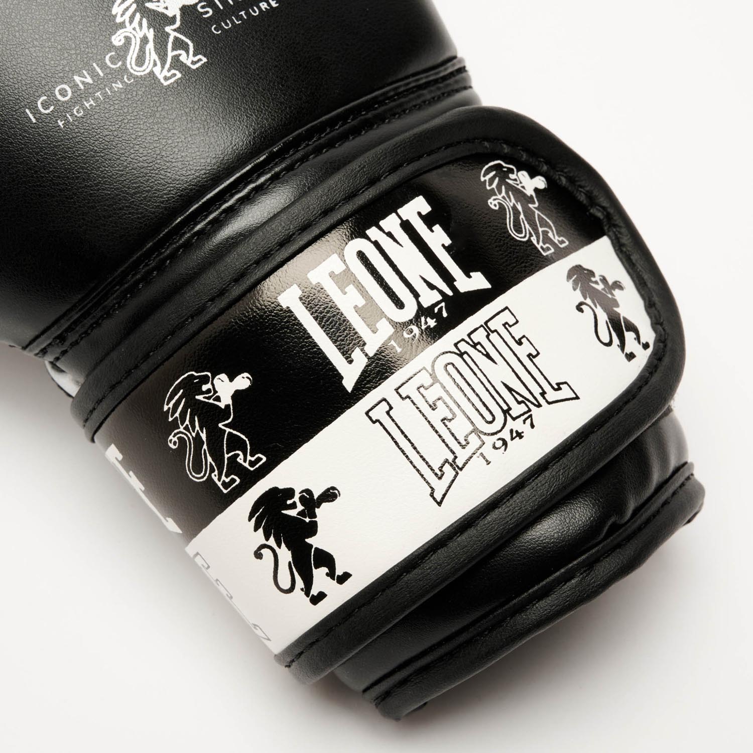 LEONE Boxing Gloves, Iconic GN408J, black, 6 Oz