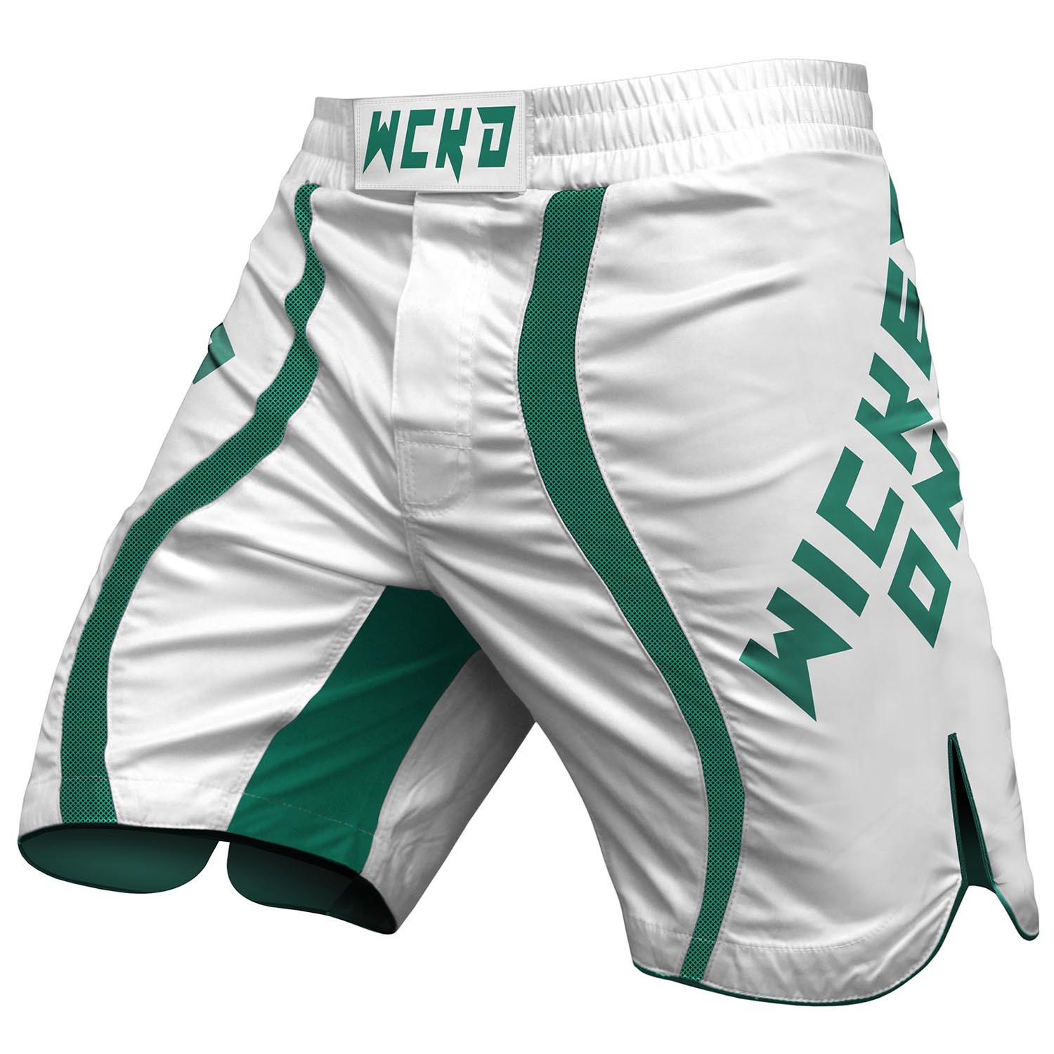 Wicked One MMA Fight Shorts, Brawl, weiß-grün, XXL