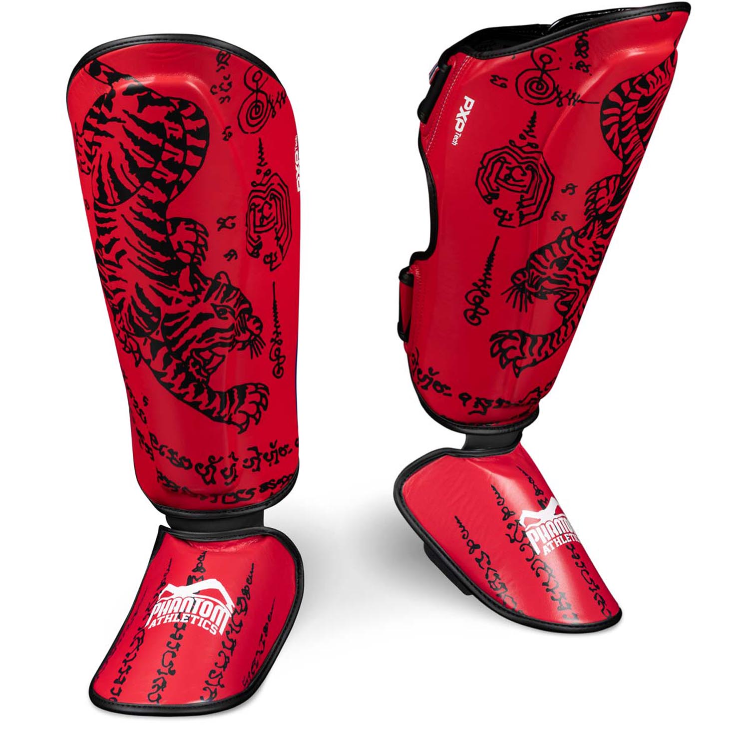 Phantom Athletics Shin Guard, Muay Thai, red, S/M