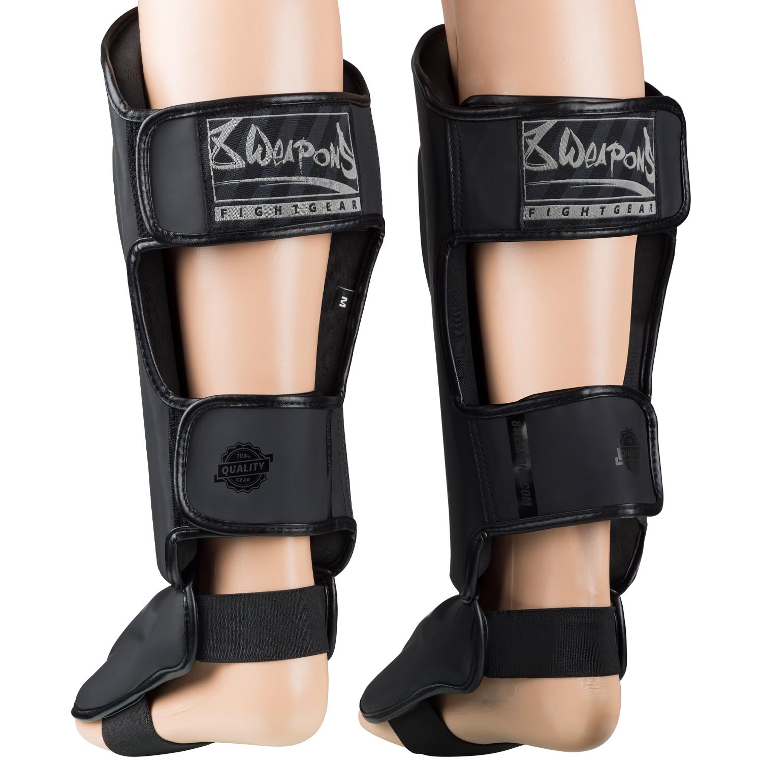 8 WEAPONS Shin Guards, Unlimited 2.0, black-black, XL