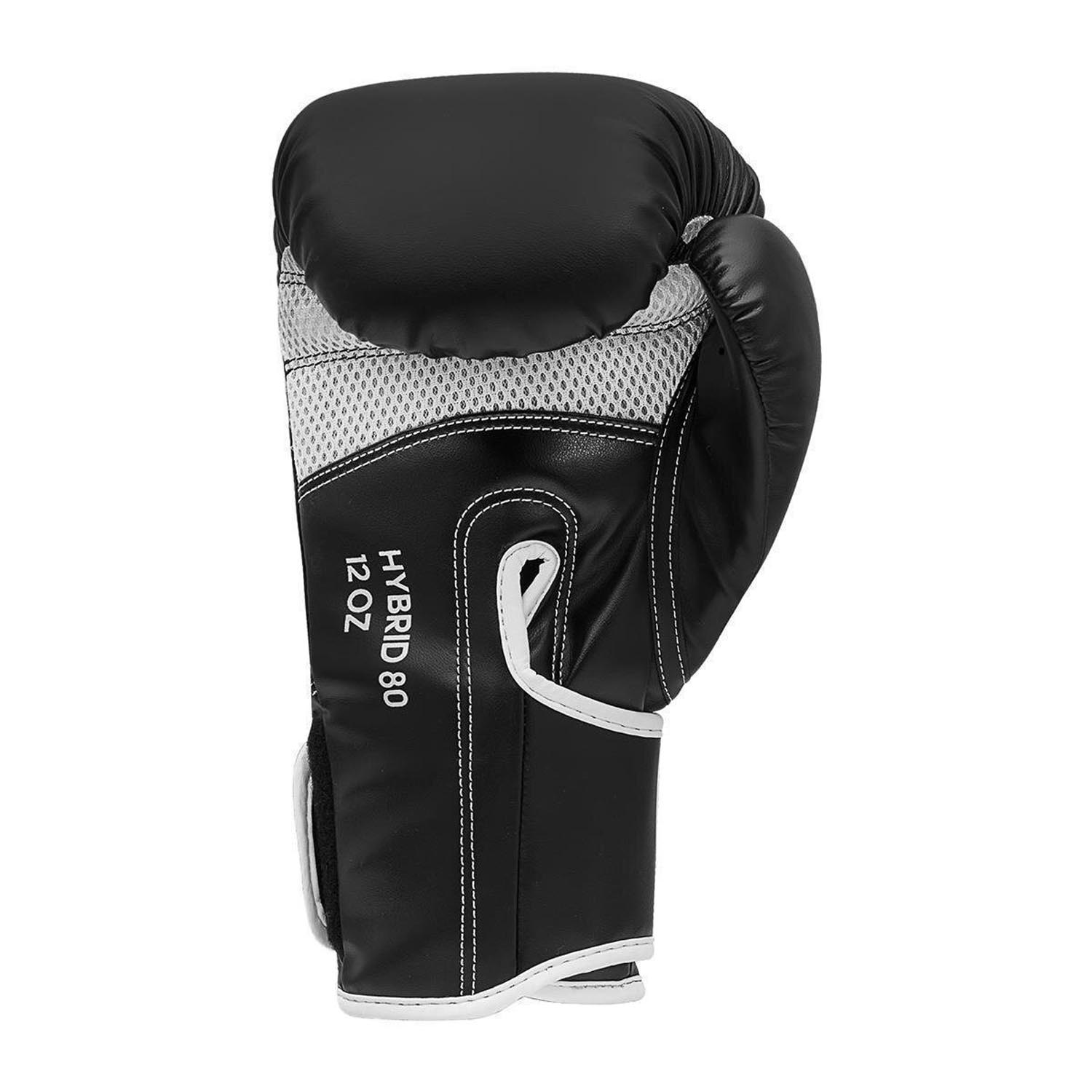 adidas Boxing Gloves, Hybrid, 80, black-white, 16 Oz