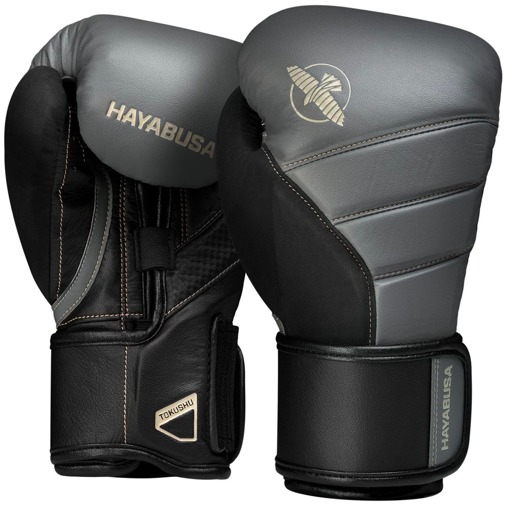 Hayabusa Boxhandschuhe, T3, dunkelgrau-schwarz, 12 Oz