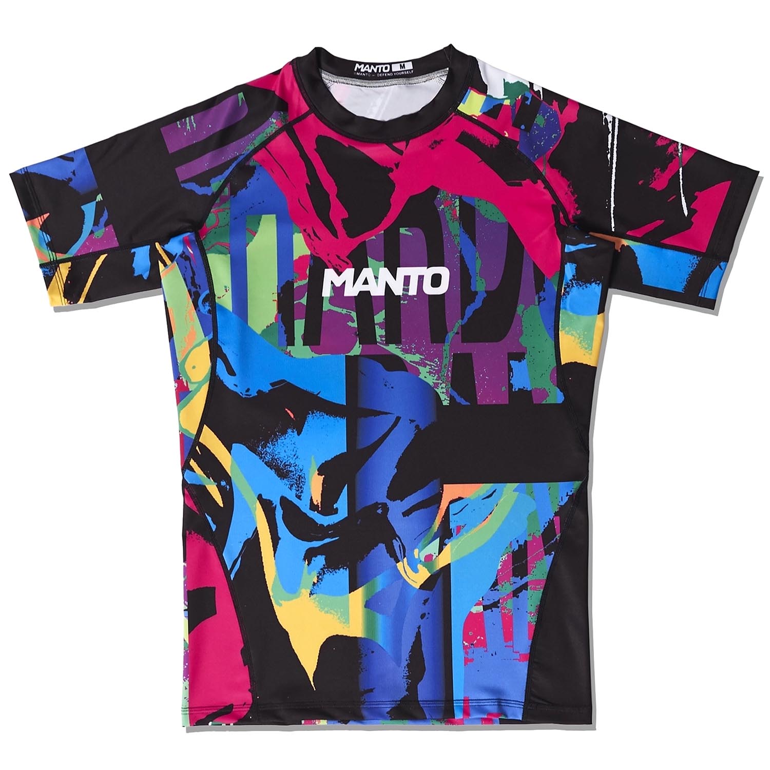 MANTO Rashguard, S/S, Rave, black-pink, XXL