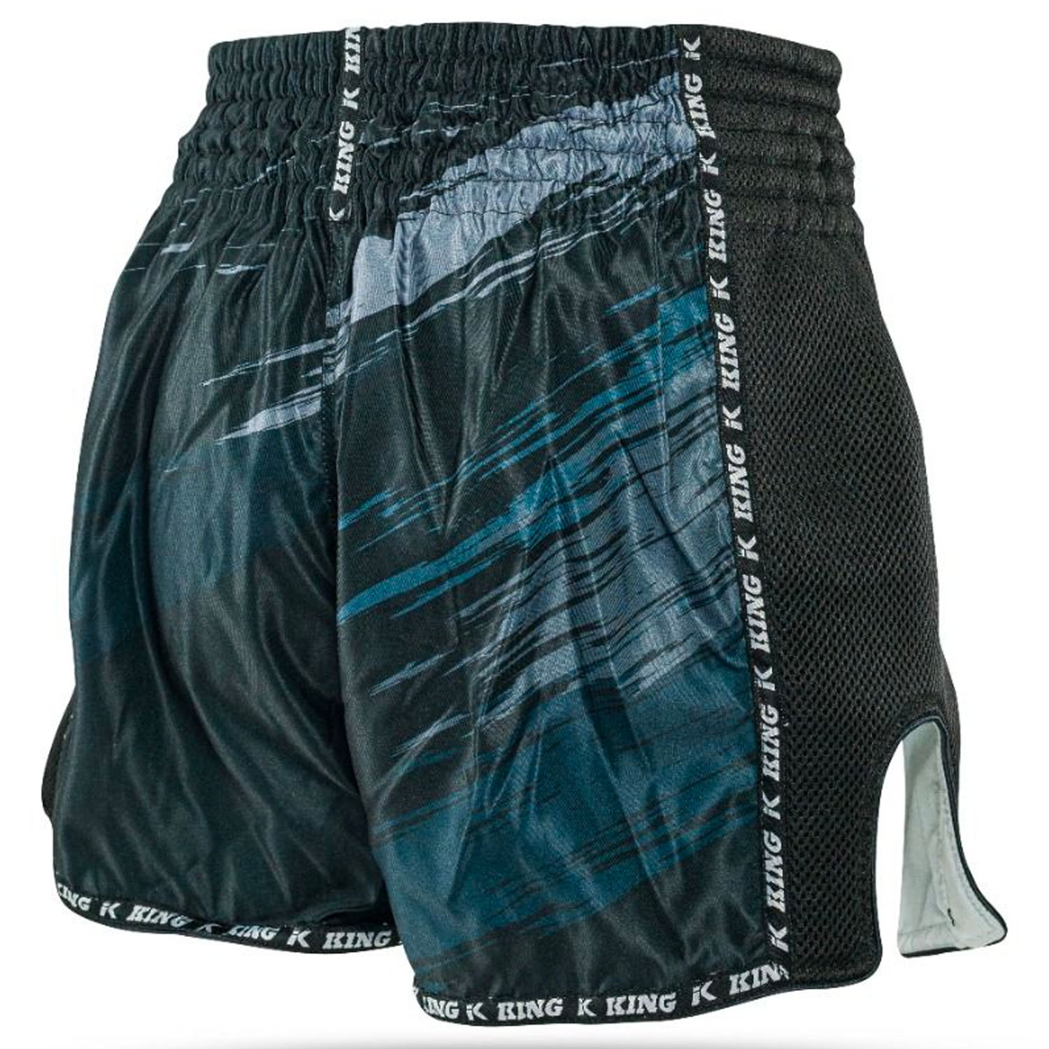 KING PRO Boxing Muay Thai Shorts, Storm 1, schwarz, S