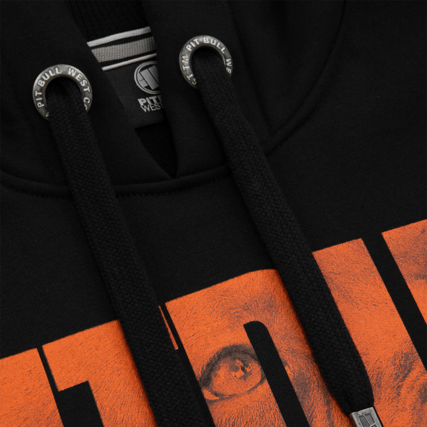 Pit Bull West Coast Hoody, Orange Dog, schwarz, S