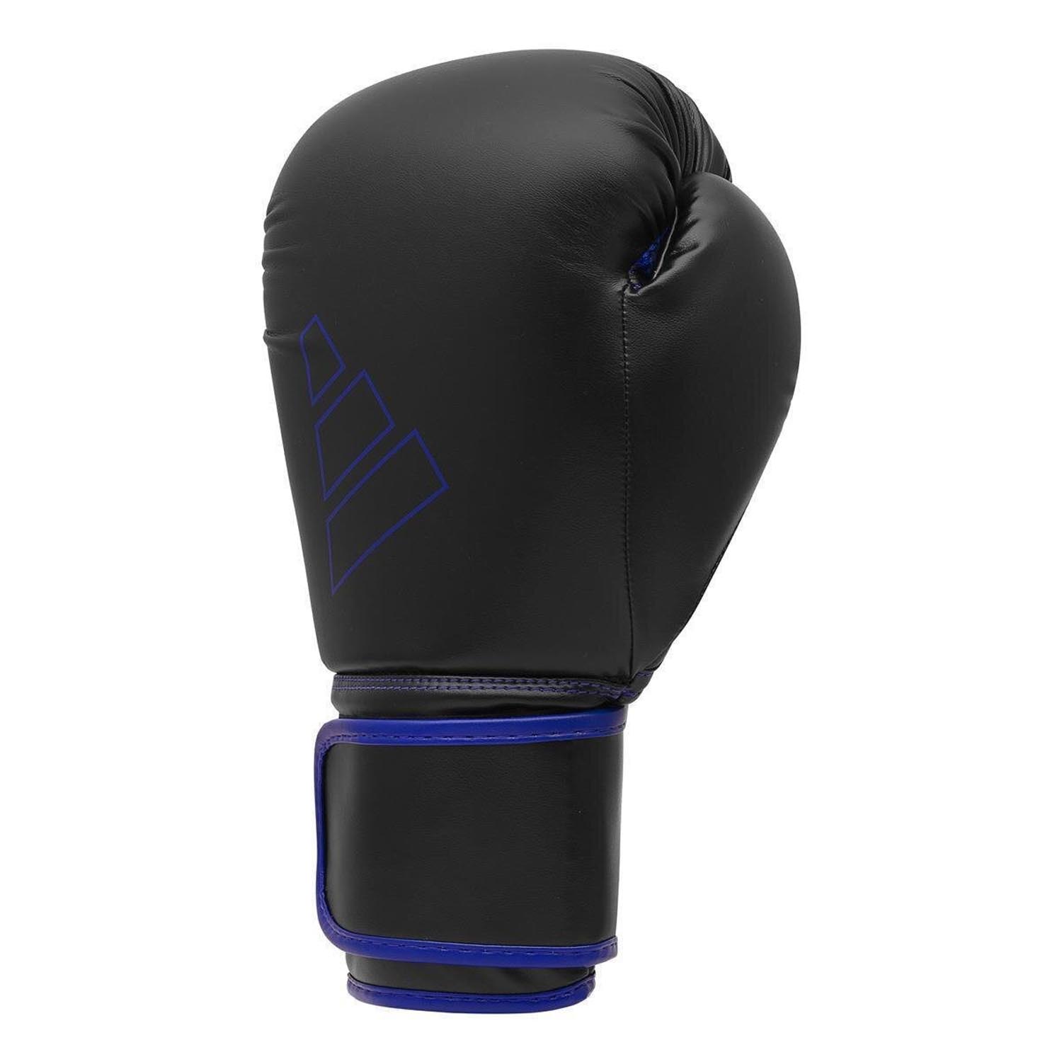 adidas Boxing Gloves, Hybrid, 80, black-blue, 16 Oz