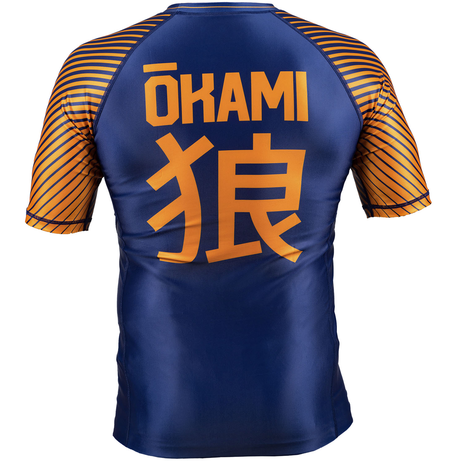 OKAMI Rashguard S/S, Big Kanji, blue, L