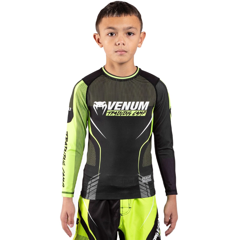 VENUM Rashguard, L/S, Kids, Training Camp 3.0, black-green, 10 Y