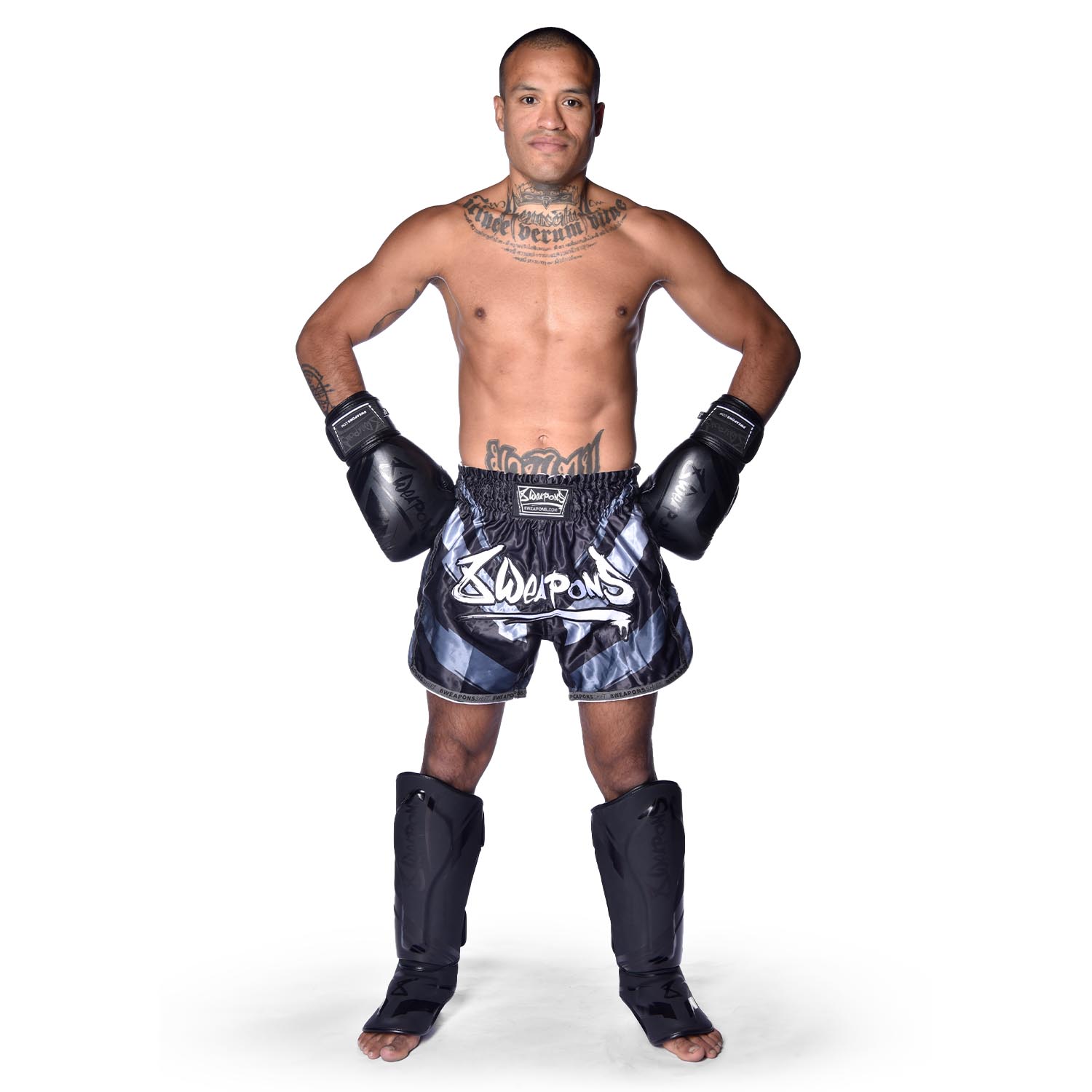8 WEAPONS Boxing Gloves, Shift, black-matt, 16 Oz