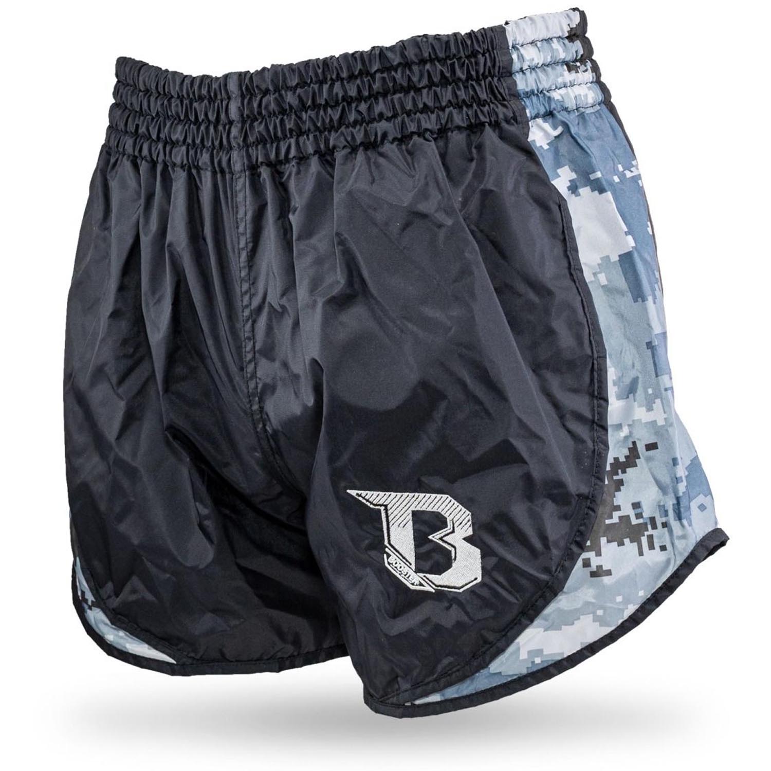 Booster Shorts Kinder, Retro Hybrid, camo grau, XS