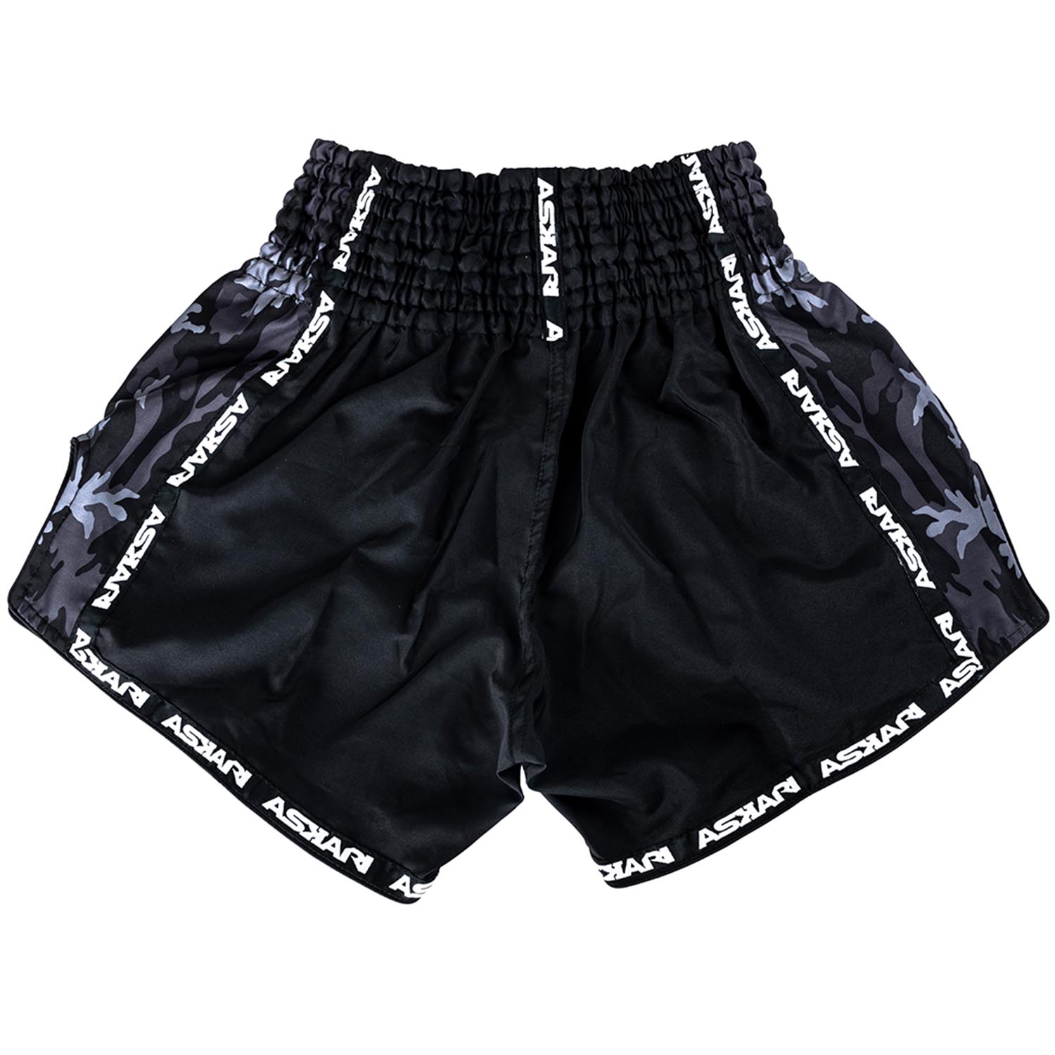 ASKARI Muay Thai Shorts, Phantom, schwarz-camo, S