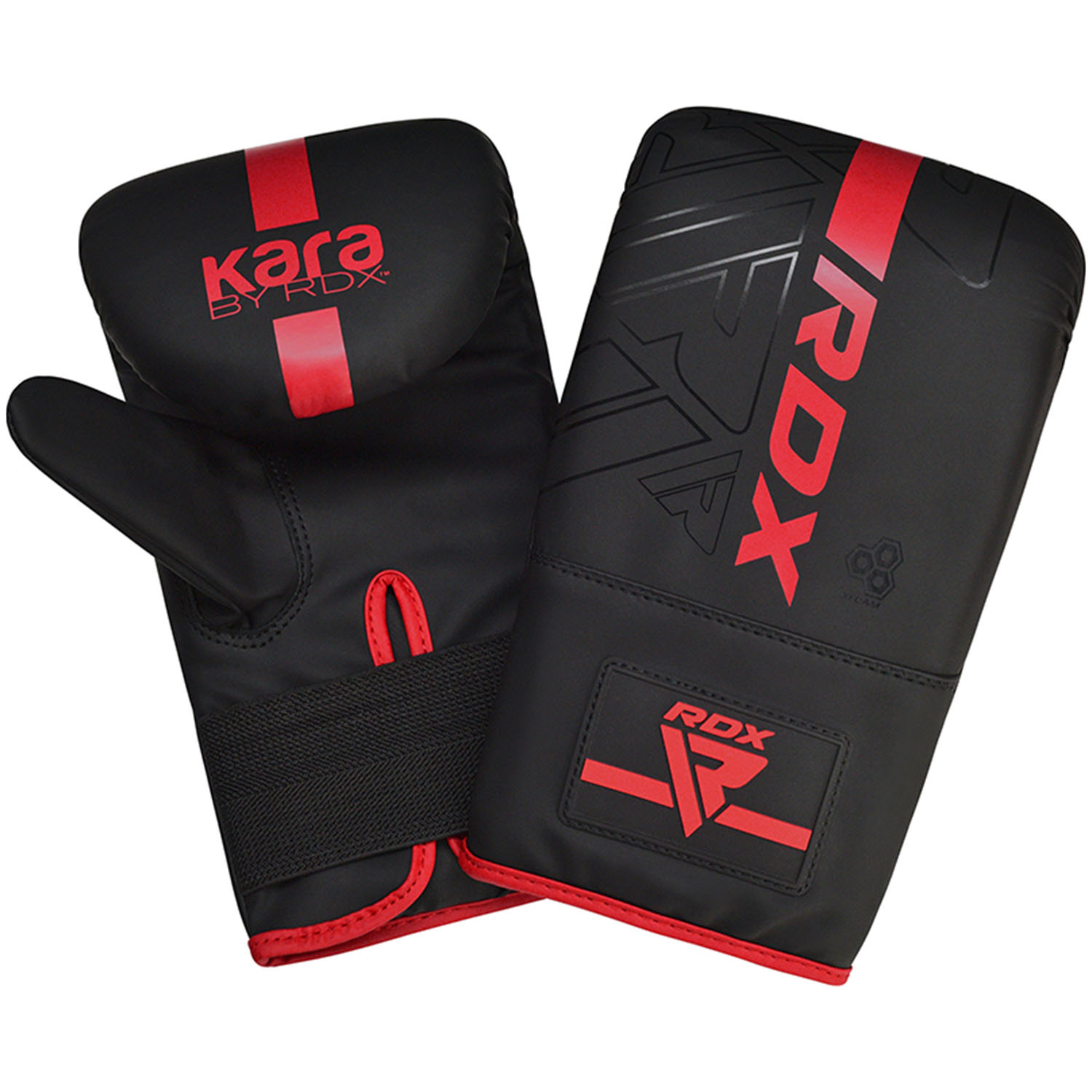 RDX Sand Bag Boxing Gloves, Kara Series F6, black-red